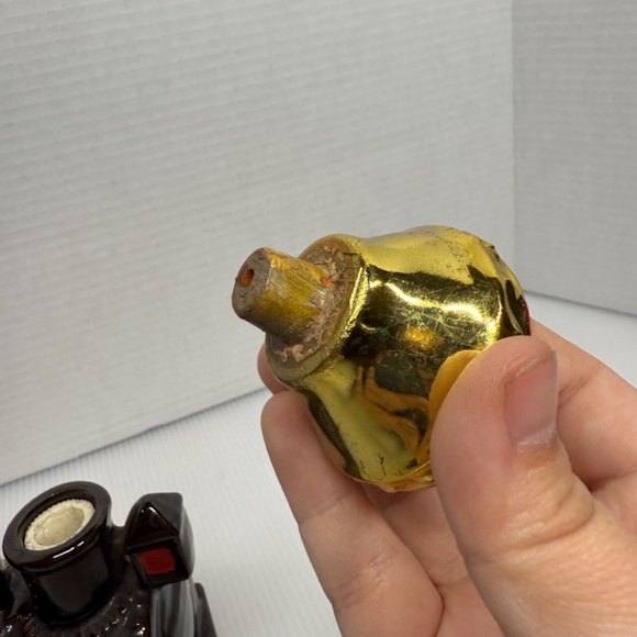 Vintage Ceramic Brown Train Engine Whiskey Decanter W/ Tank Car & 6 Shot Glasses - Picture 4 of 14